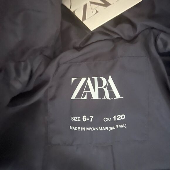 Zara HOODED QUILTED JACKET size 6-7 - Picture 11 of 11